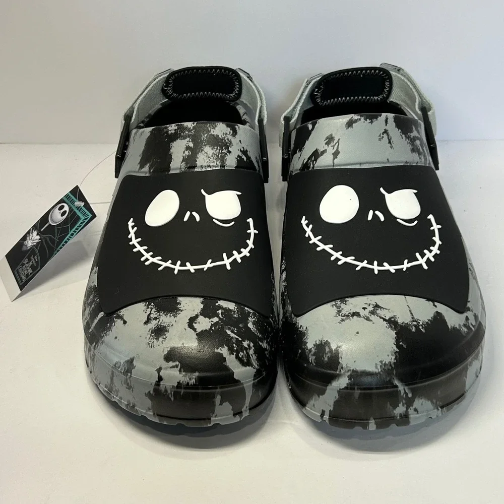 Disney Nightmare Before Christmas Jack Skellington Clogs Gray Black Mens 11 NEW